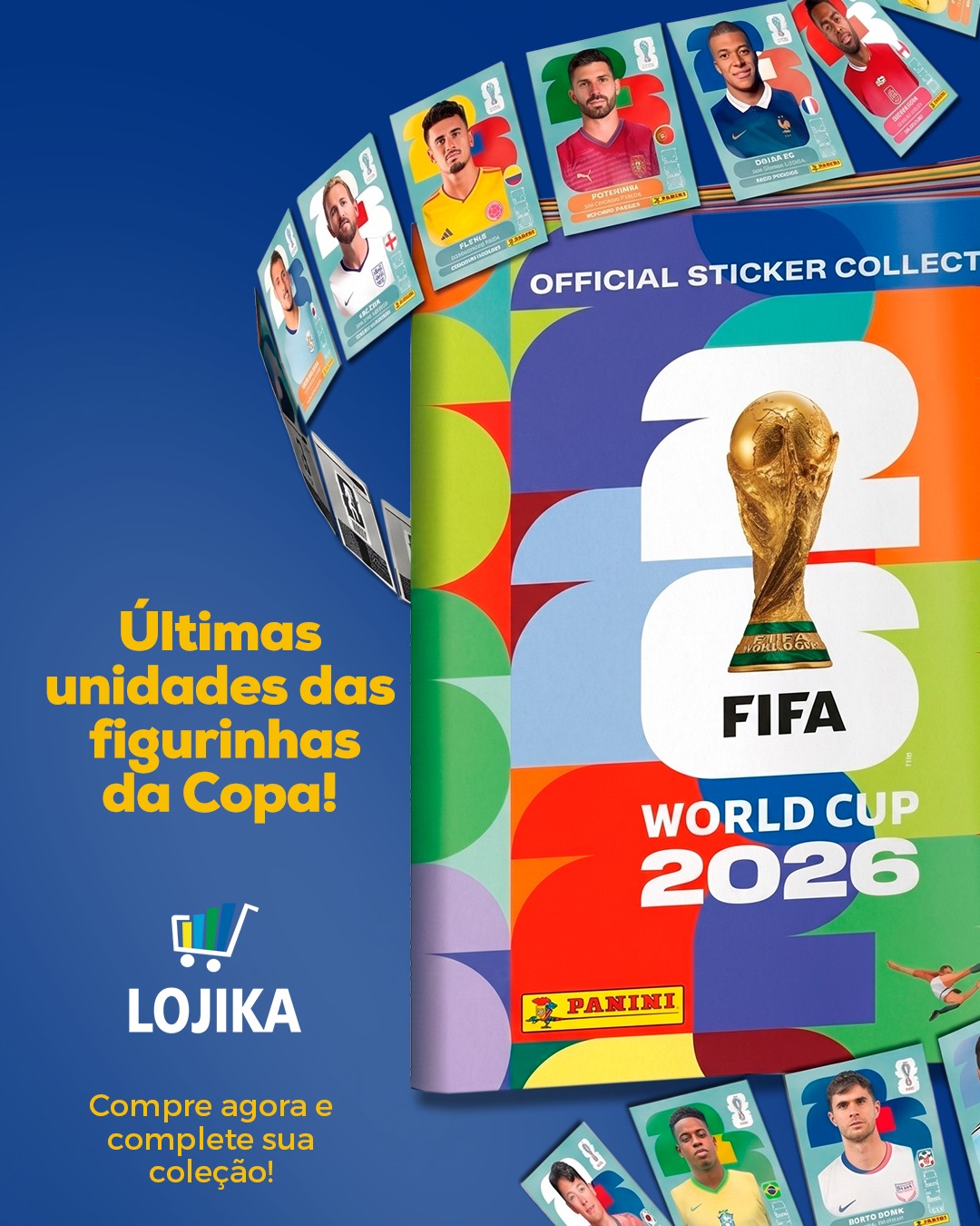 ⚽ ÚLTIMAS UNIDADES DAS FIGURINHAS DA COPA NA LOJIKA!
Ainda dá tempo. Compre agora e complete sua coleção! 💙
📢 Solicite suas figurinhas no caixa.

🏠 R. Amando de Barros, 1105 – Centro, Botucatu – SP
⏰ Todos os dias até as 22h (inclusive domingos e feriados)

#FigurinhasDaCopa #Copa2026 #AlbumDaCopa #LojikaBotucatu #Botucatu